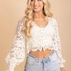 E&M/Mine Let Yourself Shine Lace Crop Top