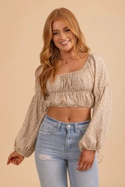 Lilou Love In Floral Cinched Cropped Top