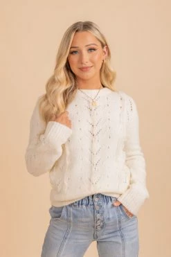 Wholesale Fashion Trends Loving More Lace Knit Sweater
