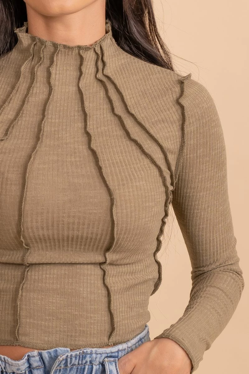 Very J Full Of Happiness Mock Neck Top 3 Very J Full Of Happiness Mock Neck Top - Image 3