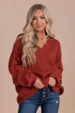 Haptics Fireside Flurries Knit V-Neck Sweater
