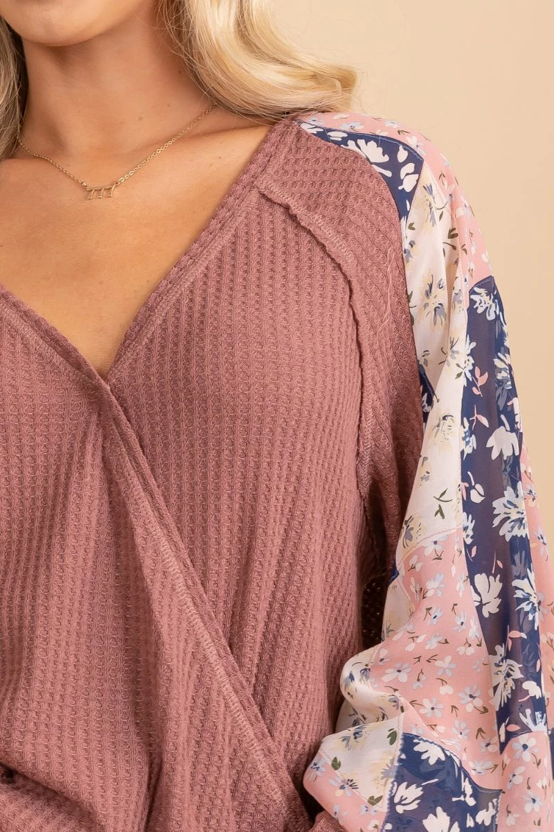 L Love Inc Marigold Medley Faux Wrap Top 2 L Love Inc Marigold Medley Faux Wrap Top - Image 2