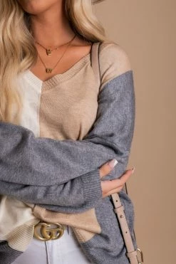 Jodifl Fall Breeze Color Block Sweater - Gray -Bella Ella Sales 2 681a9439 79a0 443b b584 fca02333a2ed 5000x