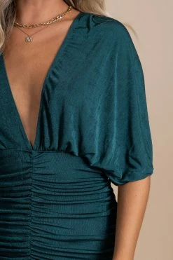 Lux LA Somebody To Love V-Neck Mini Dress - Dark Green -Bella Ella Sales 2 aa2946af 713f 4c2d 9435 c7e819f70f93 5000x