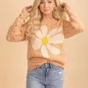 Bibi Daisy Day Print Sweater
