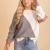 E&M/Mine Live To The Fullest Color Block Sweater