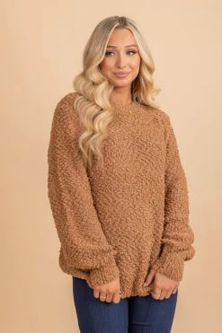 Zenana Don't Mention It Popcorn Knit Sweater
