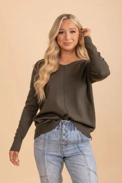 Zenana Live In The Moment V-Neck Sweater