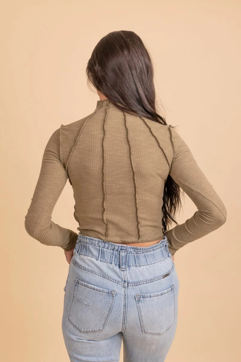 Very J Full Of Happiness Mock Neck Top 2 Very J Full Of Happiness Mock Neck Top - Image 2