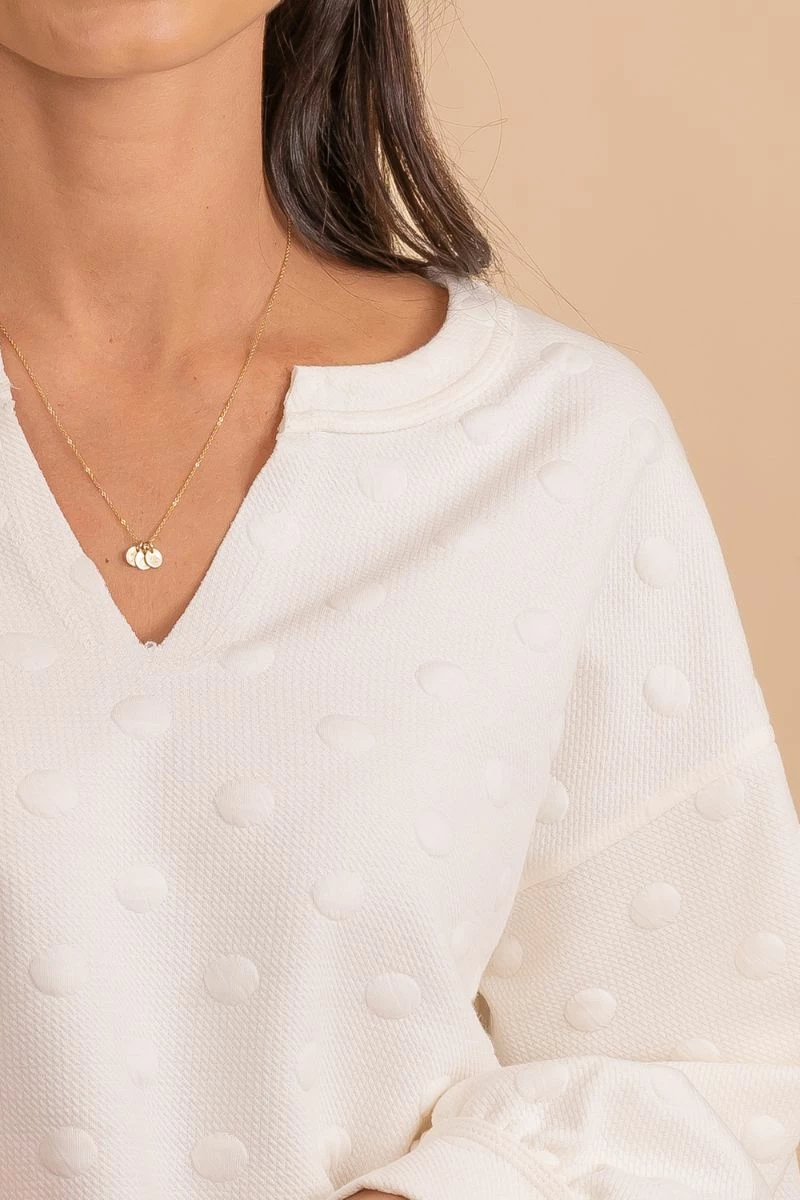 Blu Pepper Keep Living Swiss Dot Sweater 3 Blu Pepper Keep Living Swiss Dot Sweater - Image 3