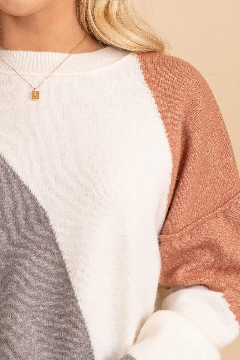 E&M/Mine Live To The Fullest Color Block Sweater 3 E&M/Mine Live To The Fullest Color Block Sweater - Image 3