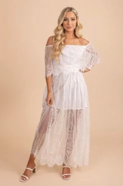 Wholesale Fashion Trends Be Mine For Life Lace Maxi Dress