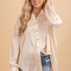 Wholesale Fashion Trends Just Be You Long Sleeve Button Up Top