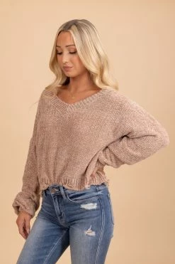 Miracle This Is My Happy Place Distressed Knit Sweater -Bella Ella Sales 4 be5bc3c7 df6b 4704 8556 2f92723491c2 5000x