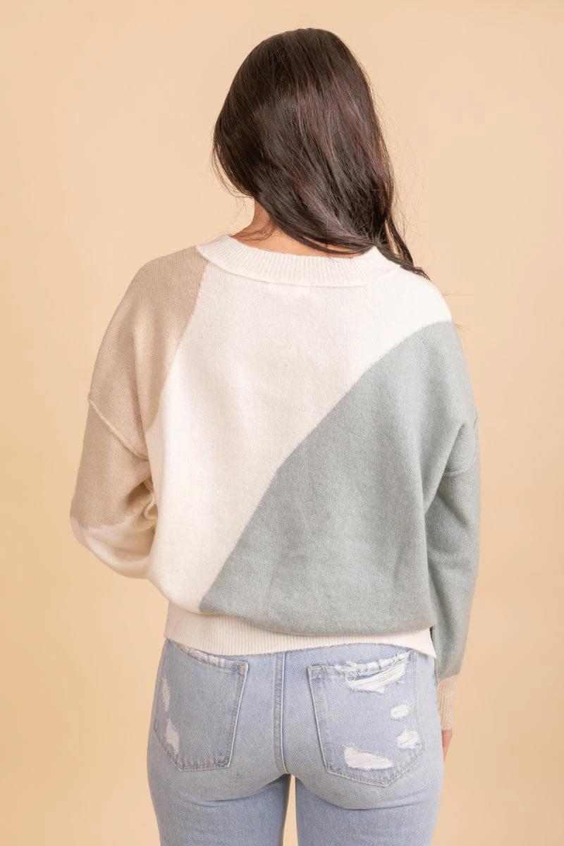 E&M/Mine Live To The Fullest Color Block Sweater 6 E&M/Mine Live To The Fullest Color Block Sweater - Image 6