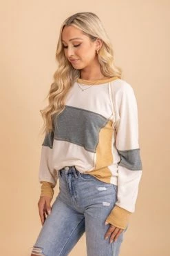 Bibi Be A Light Color Block Long Sleeve Top -Bella Ella Sales 6 53f0cf21 d1b7 468c bc4d 57d3bf308e4a 5000x
