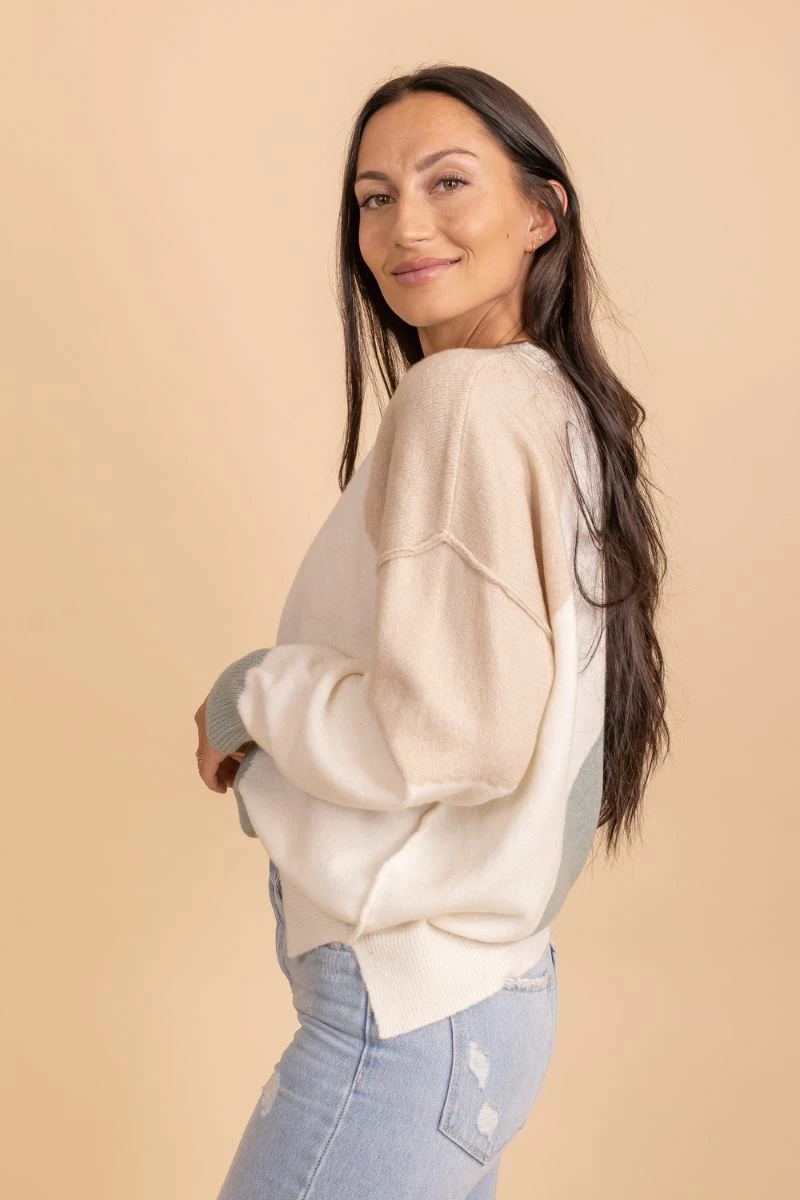 E&M/Mine Live To The Fullest Color Block Sweater 7 E&M/Mine Live To The Fullest Color Block Sweater - Image 7