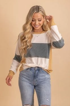 Bibi Be A Light Color Block Long Sleeve Top -Bella Ella Sales 7 52a35326 2bad 4327 8395 5bebf20313eb 5000x