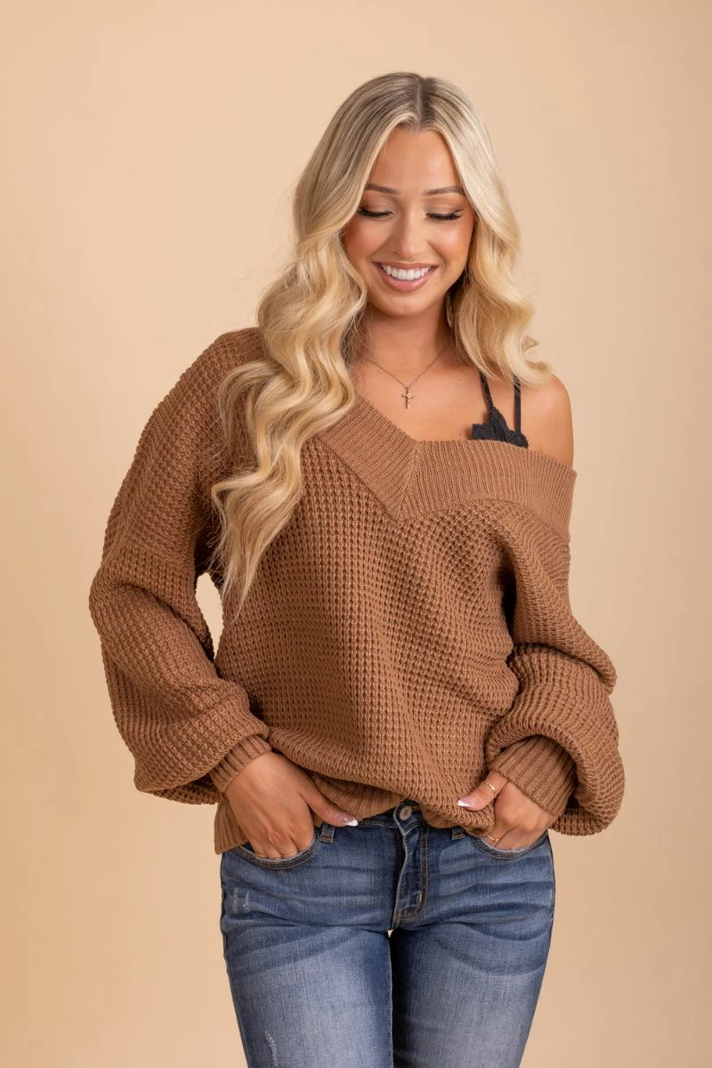 Zenana Worth Watching Knit Sweater 1 Zenana Worth Watching Knit Sweater