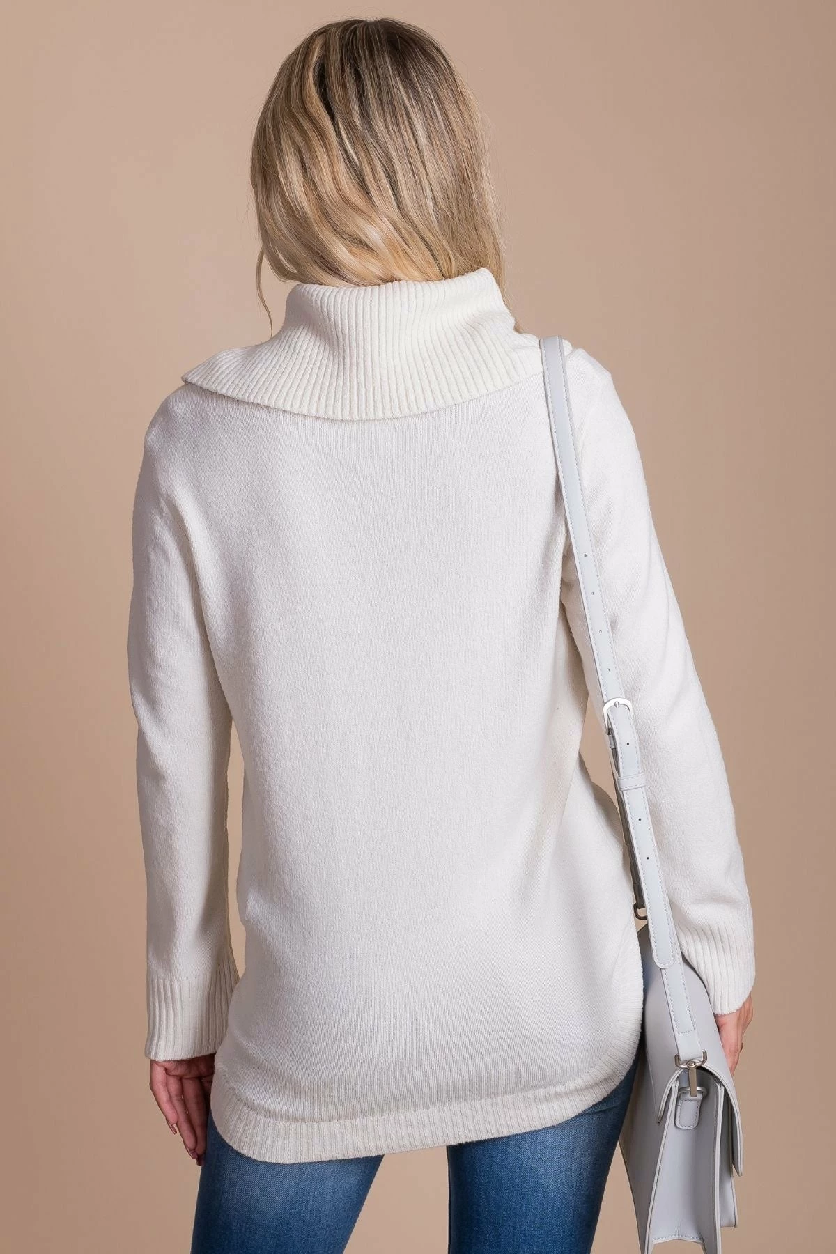SOB Clothing All Cozy Cowl Neck Sweater - Off White 2 SOB Clothing All Cozy Cowl Neck Sweater - Off White - Image 2