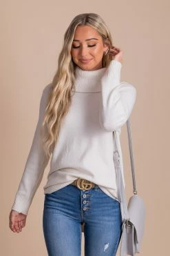 SOB Clothing All Cozy Cowl Neck Sweater - Off White