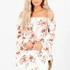 Wholesale Fashion Square Always My Dream White Floral Mini Dress