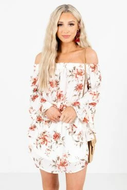 Wholesale Fashion Square Always My Dream White Floral Mini Dress