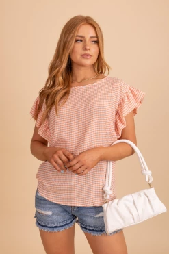 7th Ray Apple Of My Eye Gingham Top