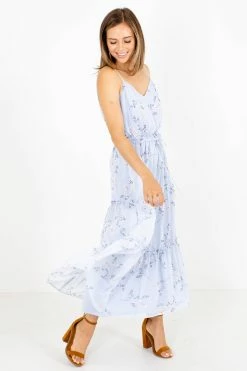 Rokoko Asking For A Friend Floral Midi Dress -Bella Ella Sales Asking for a Friend Blue Dress Side 5000x