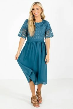 Polagram Awaken My Love Midi Dress 21 Polagram Awaken My Love Midi Dress -Bella Ella Sales Awaken My Love Blue Dress Front 5000x