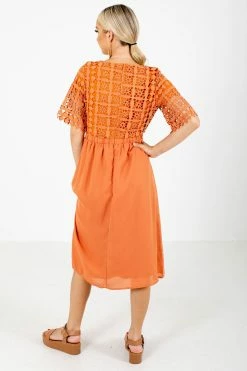 Polagram Awaken My Love Midi Dress 18 Polagram Awaken My Love Midi Dress -Bella Ella Sales Awaken My Love Orange Dress Back 5000x