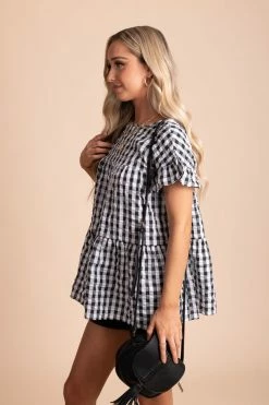 2 Hearts Be Unforgettable Gingham Peplum Top 18 2 Hearts Be Unforgettable Gingham Peplum Top -Bella Ella Sales BELLAELLA 1.5.22 1230 5000x