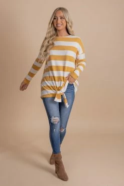 Bella Ella Boutique Oh So Sweet Mustard Striped Top 9 Bella Ella Boutique Oh So Sweet Mustard Striped Top -Bella Ella Sales BELLAELLA 12.15.21 1973 5000x