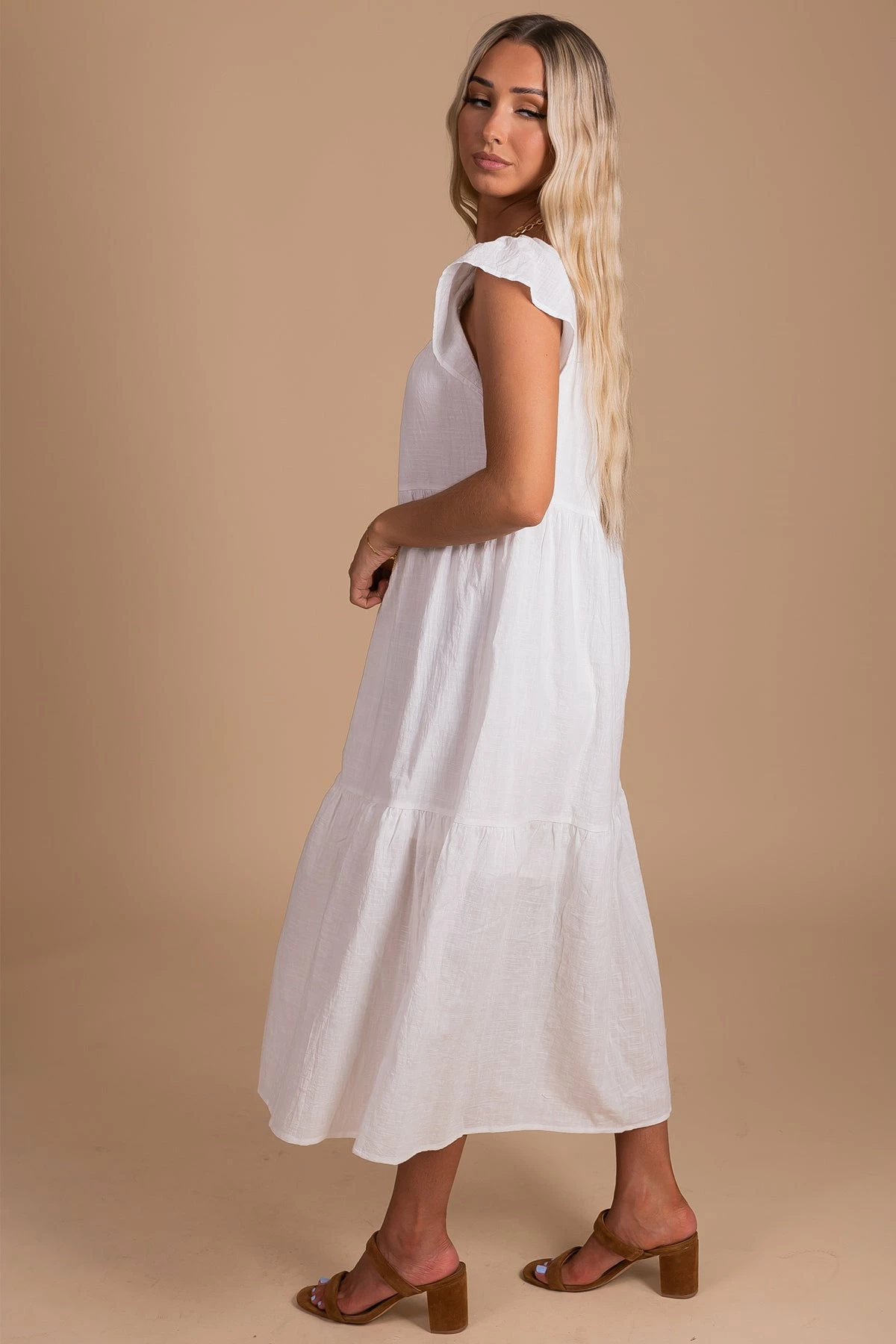 Wishlist Just Daydreaming Button Front Midi Dress 3 Wishlist Just Daydreaming Button Front Midi Dress - Image 3