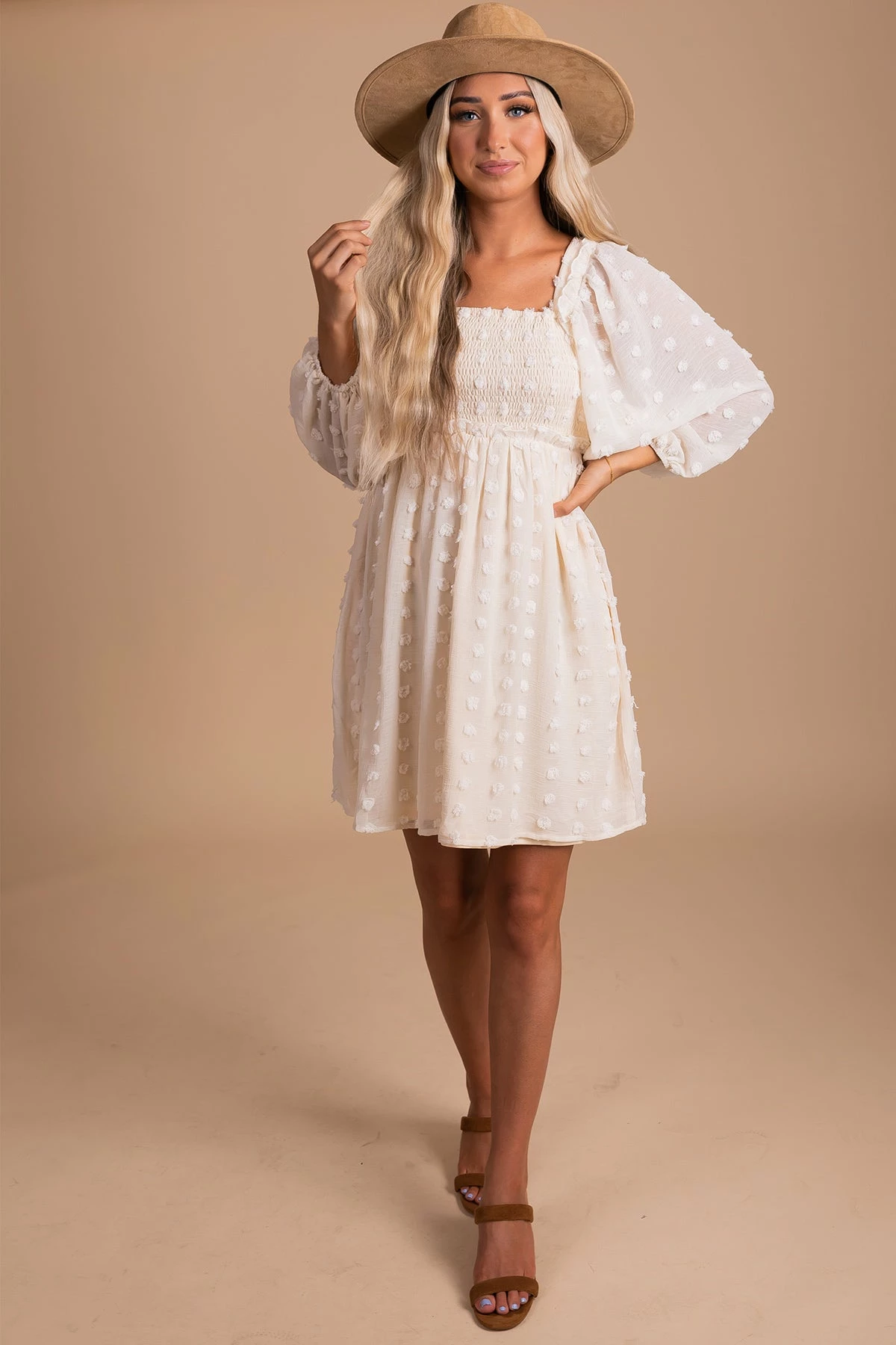 Listicle Into A Reverie Swiss Dot Mini Dress 4 Listicle Into A Reverie Swiss Dot Mini Dress - Image 4