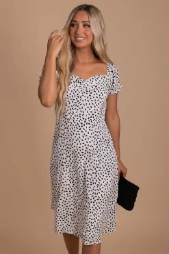 She + Sky Timeless Love Patterned Midi Dress