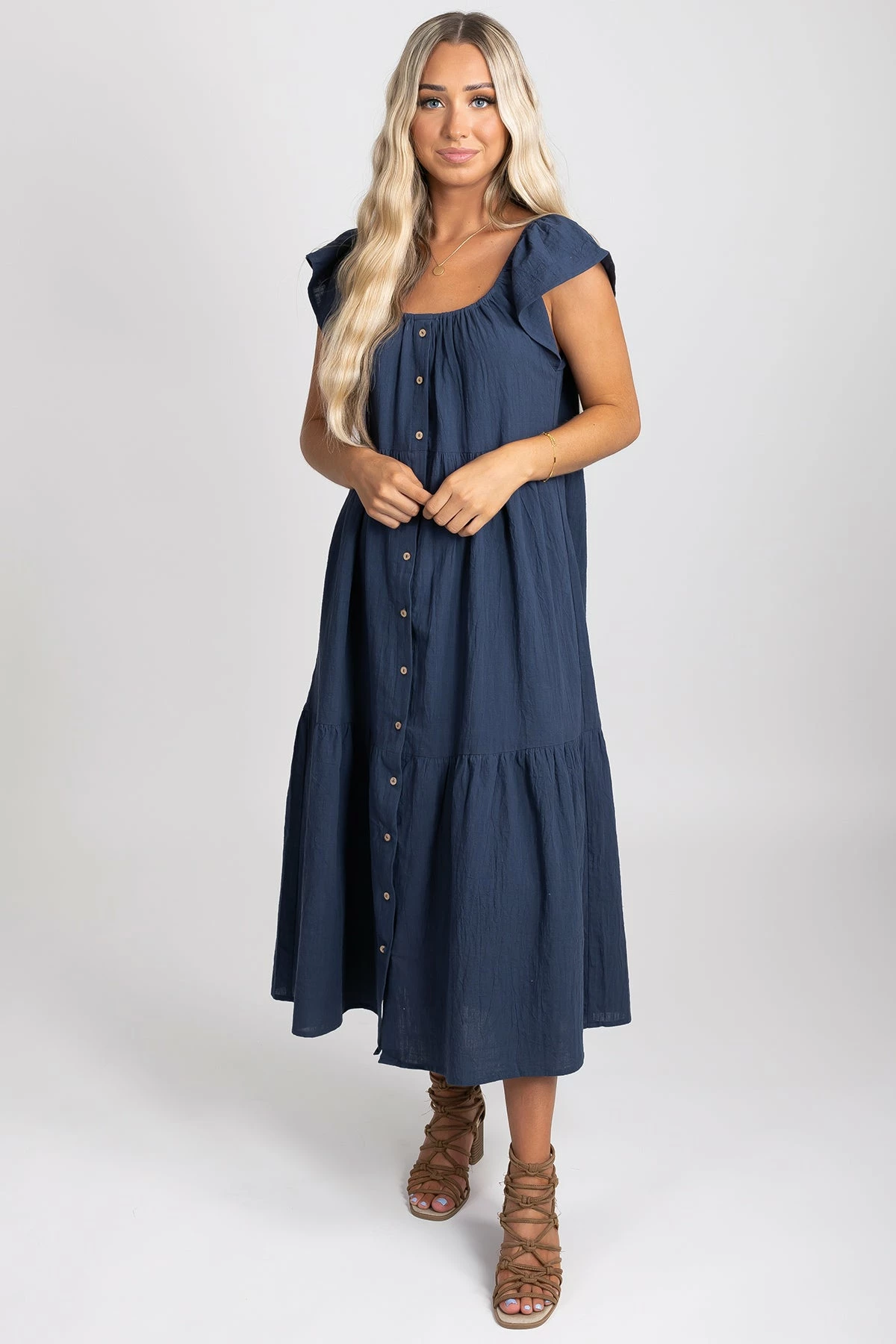 Wishlist Just Daydreaming Button Front Midi Dress 10 Wishlist Just Daydreaming Button Front Midi Dress - Image 10