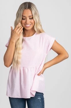 2 Hearts Around Town Peplum Top -Bella Ella Sales BELLAELLA 5.20.21 4814 5000x