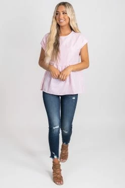 2 Hearts Around Town Peplum Top -Bella Ella Sales BELLAELLA 5.20.21 4857 5000x