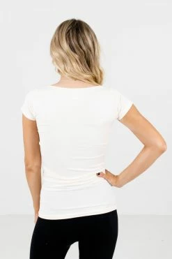 Bella Ella Boutique Cream Long Fit Seamless Tee 16 Bella Ella Boutique Cream Long Fit Seamless Tee -Bella Ella Sales BELLA ELLA 11.7.2019 1217 5000x