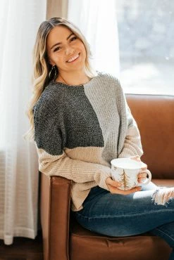 Almost Nothing Beautiful Day Color Block Sweater -Bella Ella Sales BEautiful Day COlor Block Sweater SIt 5000x
