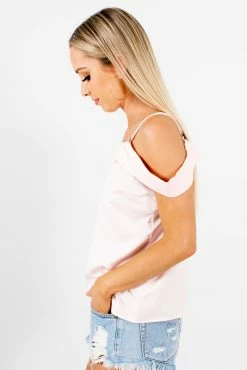 Bella Ella Boutique Bashful Babe Pink Cold Shoulder Top 11 Bella Ella Boutique Bashful Babe Pink Cold Shoulder Top -Bella Ella Sales Bashful Babe Pink Top Side 5000x