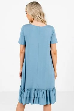 Zenana Beautiful Dream Knee-Length Dress -Bella Ella Sales Beautiful Dream Blue Dress Back 5000x