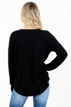 Active Basics Beautiful Girl Button-Up Top -Bella Ella Sales Beautiful Girl Black Top Back 5000x