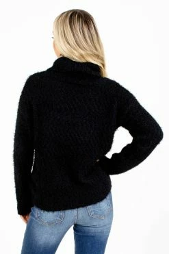 Bella Ella Boutique Beautiful Soul Turtleneck Sweater -Bella Ella Sales Beautiful Soul Turtleneck Black Back 5000x