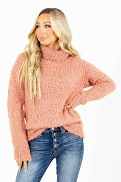 Bella Ella Boutique Beautiful Soul Turtleneck Sweater -Bella Ella Sales Beautiful Soul Turtleneck Terracotta Front 2 5000x