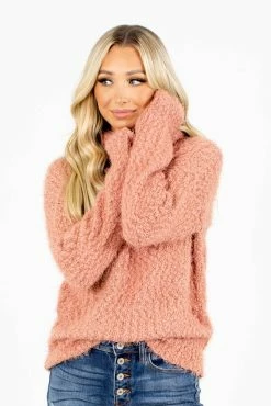 Bella Ella Boutique Beautiful Soul Turtleneck Sweater -Bella Ella Sales Beautiful Soul Turtleneck Terracotta Front 5000x