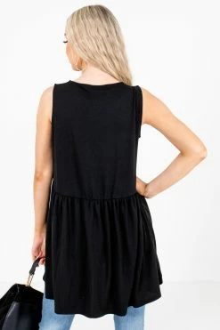 Zenana Best Friend Tank Top -Bella Ella Sales BestFriendTankBlackBack 5000x