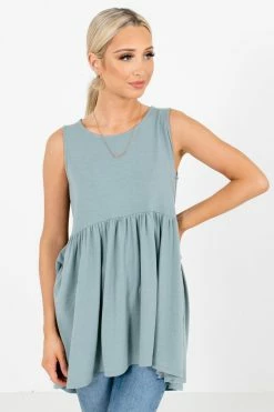 Zenana Best Friend Tank Top -Bella Ella Sales BestFriendTankTopGreenFront 5000x