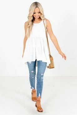 Zenana Best Friend Tank Top -Bella Ella Sales BestFriendTankTopWhiteFullFront 5000x